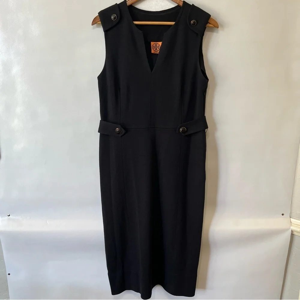 Tory Burch Declan Dress Wool Blend Black